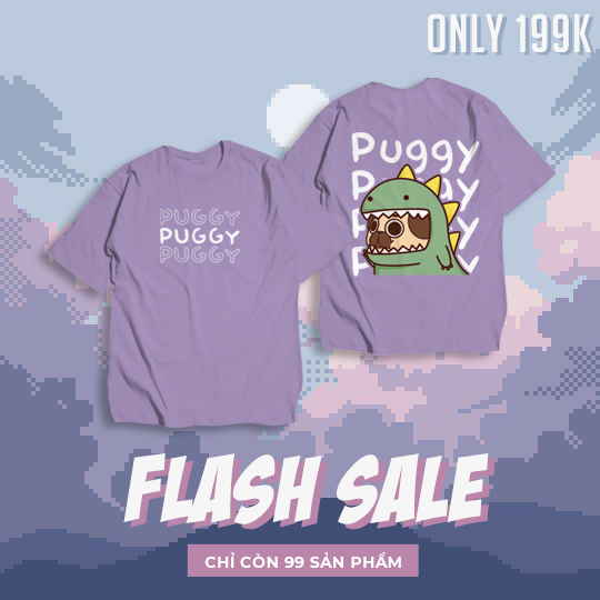 Áo Puggy Oversize T-shirt - Tím Flash Sale