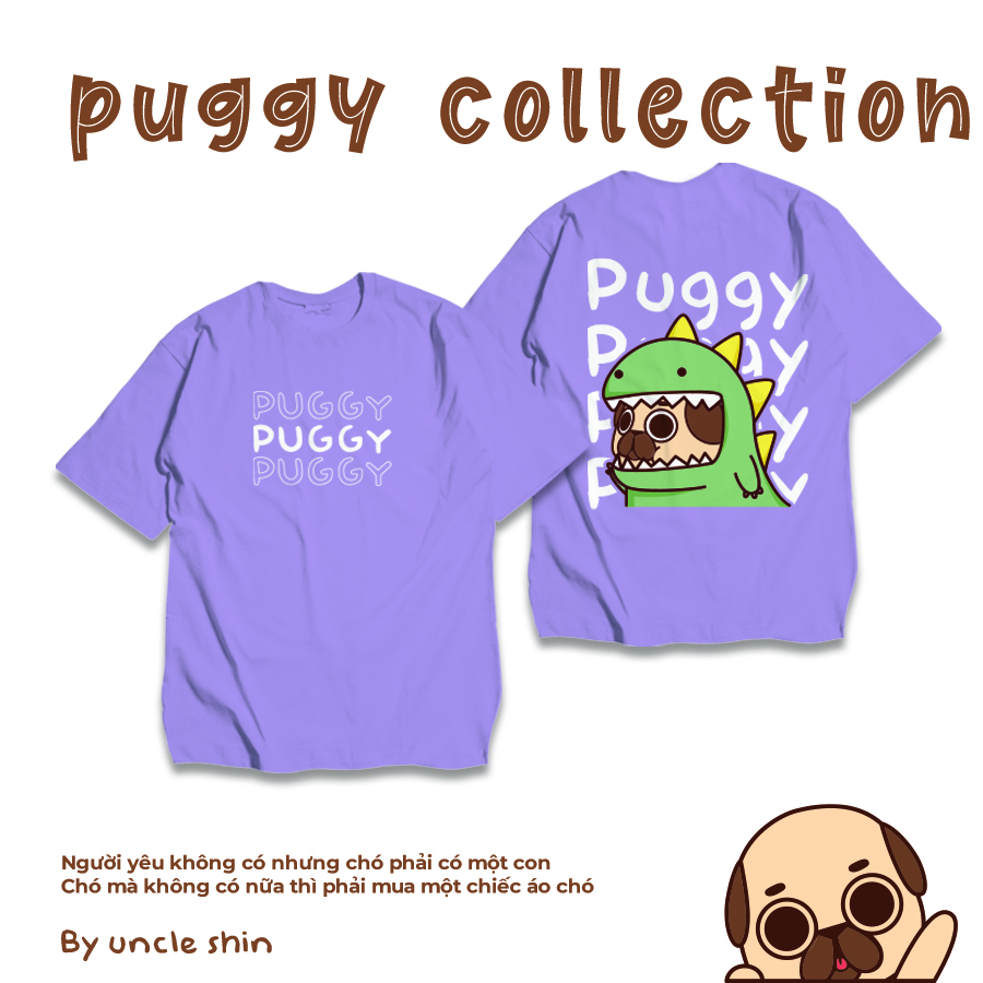 Puggy Oversize T-shirt  - Tím 